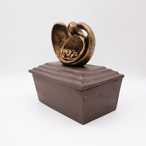 OEM angelo bronzy con cenere funeraria infantile urna da cremazione artigianale in resina artigianale di medie dimensioni urne umane - Product Image 3