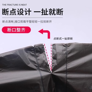 Household Trash Bags Black Medium Size Thickened Disposable Portable <b>Large</b> Plastic Garbage Bags For Kitchen Use - Product Image 5