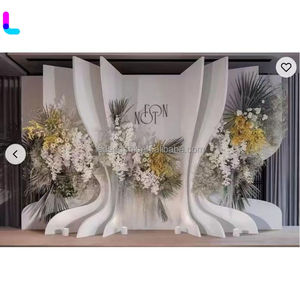 Fondo de PVC Personalizado LedA, Diseño de 360*240 cm, Tablero de Arco de PVC Blanco para Decoración de Escenarios de Boda - Product Image 2
