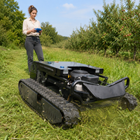Tondeuse à gazon robotisée tout-terrain certifiée CE, tondeuse télécommandée, tondeuse à gazon autotractée à essence