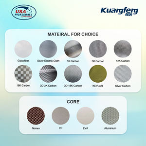 Hot Sale Kevlar Carbon Pickle ball Paddel Farbverlauf 16MM Form Heiß presse Kohle faser Pickle ball Paddel - Product Image 3