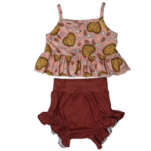 Última Novedad en Oferta: Conjunto de Ropa para Bebés Niñas con Estampado de Sandía y Leopardo, Shorts y Camiseta - Product Image 2