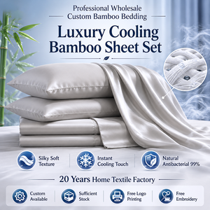 Ensemble de literie en bambou biologique certifié OEKO-TEX GOTS Cloudland, écologique, résistant aux odeurs, texture soyeuse, 400TC - Product Image 3