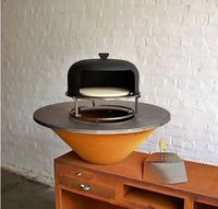 80 cm pas cher 300 USD Grilles en métal BBQ Europe Nouveau Design Cuisines de jardin Foyer Barbecue Acier Corten Extérieur Charbon de bois Barbecue