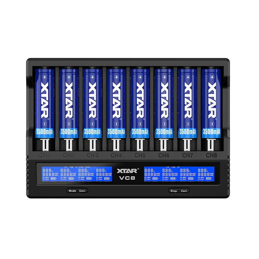 Huawei XTAR — chargeur intelligent VC8 max 3A, rapide, pour batterie li-ion, 18650 20700 21700 26650
