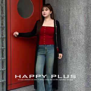 Cárdigan Largo de Modal para Mujer Happy Plus, Talla Grande, Elegante, Cintura Ajustada, Transpirable, Estilo Primavera - Product Image 3