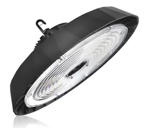 Etl Dlc 150W 200W Ufo Led High Bay Licht Voor Gym Fabriek 1-10V Dimbaar Magazijn Bay Lamp Us Haak 5M Kabel Alternatieve Highbay