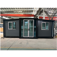 Maison conteneur pliable et extensible de 20 pieds en panneaux sandwich d'acier contemporains avec installation rapide