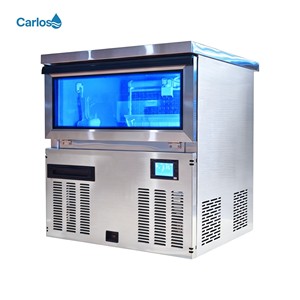 Moderner All-in-One Gewerblicher Eiswürfelbereiter mit Touchpanel und Blauem Eisbehälter für Cafés und Nachtbars - Product Image 5