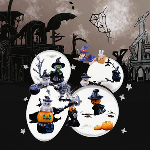 Figuras Decorativas de Resina en Miniatura para Halloween: Bruja Verde 3D, Búho, Momia, Murciélago, Calabaza Negra, Linterna, Fantasma, Vampiro - Product Image 3