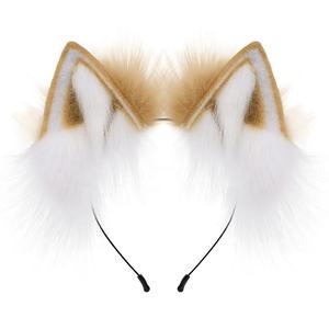 Nouveau Style en peluche belle fausse fourrure oreilles <span class=keywords><strong>de</strong></span> <span class=keywords><strong>loup</strong></span> renard bandeau oreilles <span class=keywords><strong>de</strong></span> chat bandeau pour les fans d'anime - Product Image 3