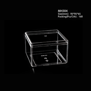 Nhựa tráng miệng ly với nắp đậy rõ ràng vuông bánh ly món tráng miệng <span class=keywords><strong>container</strong></span> cho thạch bánh parfait trái cây sữa chua và Shortcake - Product Image 2