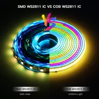 Умная светодиодная лента Tuya Smart WIFI RGBIC COB с адресной подсветкой WS2811 IC, гибкая RGB неоновая LED-лента 12В с управлением через приложение для Alexa и Google