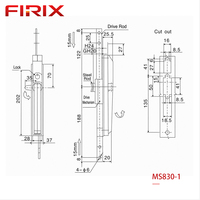 MS830-1 Cylindre à goupilles de verrouillage à tige en acier inoxydable |   Loquet de meuble multipoints antivol étanche à clé