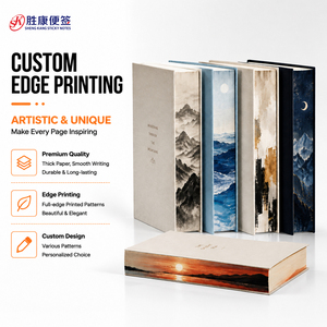 Hardcover Custom Edge Printing <b>Notebook</b> Journal Matte Cover <b>Thick</b> Paper Ribbon Marker Personalized for Office Business Promotion - Product Image 1