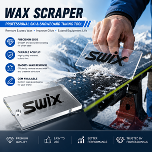 Grattoir à cire acrylique professionnel pour le décapage de la cire des skis et des snowboards, fabricant OEM - Product Image 1