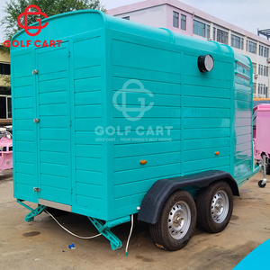 Precio barato Street Mobile Mini Ice Cream Pizza Fast Food <span class=keywords><strong>Van</strong></span> Cart on Wheels Small Food Truck Trailer Horse Trailer para la venta EE. UU. - Product Image 4