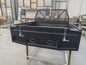 Plateau de benne personnalisé en aluminium pour double cabine, avec garde-boue latéral, garde-boue et dispositif de rangement sous le plateau - Product Image 5