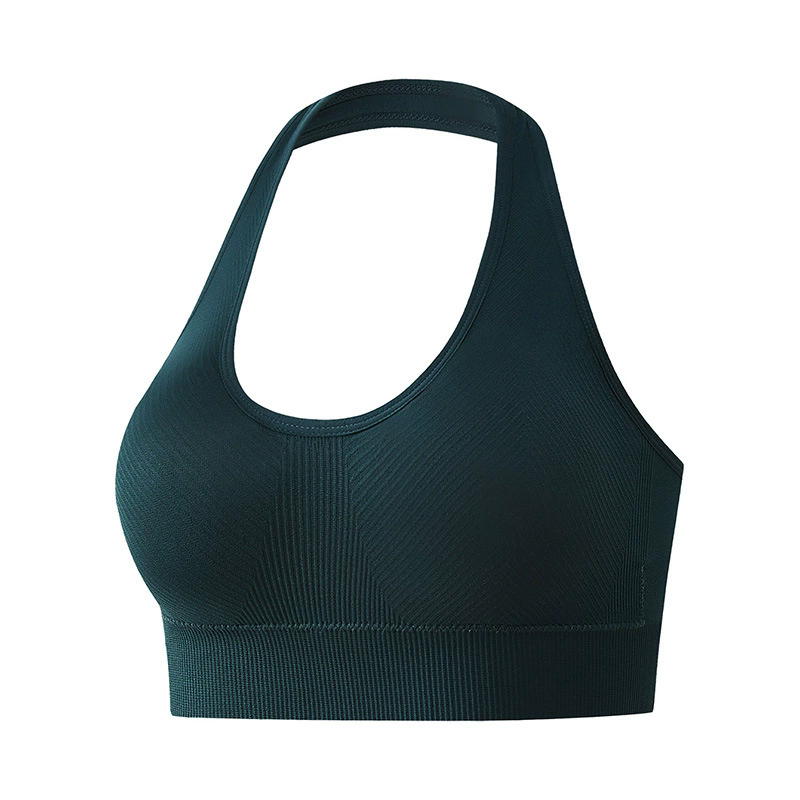 Halter-Neck Sports Bra (W6119): side profile showing stretch, rise and leg-opening fit