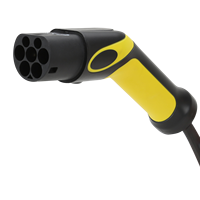 Chargeur Portable jaune de voiture T2, dispositif EV pour véhicule électrique, jaune, avec adaptateur, pour automobile