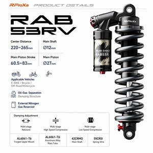 <span class=keywords><strong>Amortisseur</strong></span> arrière à azote avec structure de séparation huile-<span class=keywords><strong>gaz</strong></span> pour <span class=keywords><strong>moto</strong></span> et vélo, compression haute vitesse - Product Image 1