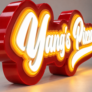 Insegna LED Personalizzata con Contorno Neon per Ristorante, Pizzeria, <span class=keywords><strong>Trattoria</strong></span> in Stile Italiano, Insegna Luminosa per Facciata Negozio - Product Image 3