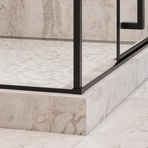 SeaWin Black Luxury <strong>Shower</strong> Cabin Tempered Glass <strong>Bathroom</strong> Door Corner Square Walk in <strong>Shower</strong> Enclosure - Product Image 2