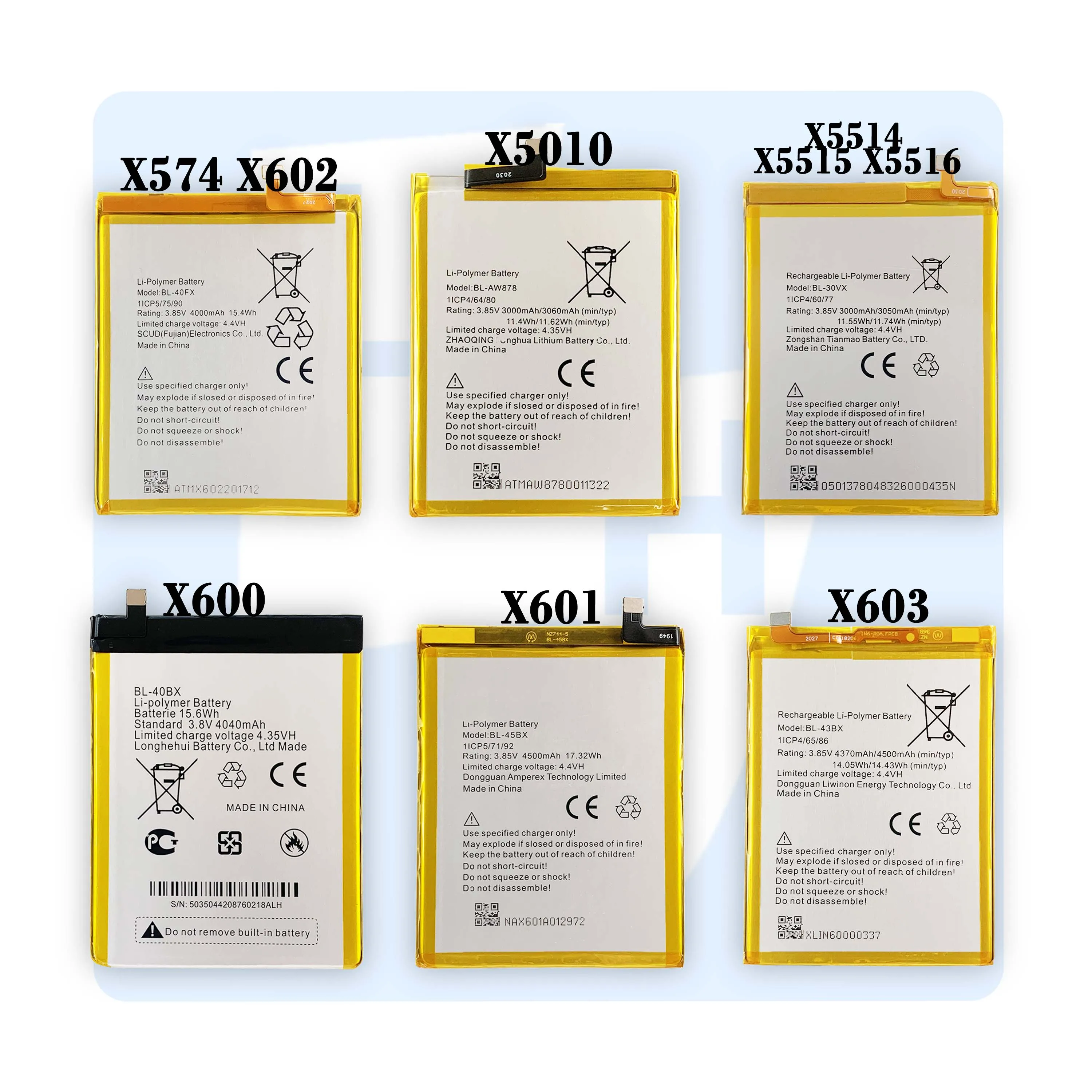 OEM phone batteries battery X521 X509 X521 X522 X551 X552 X555 X557 X559 X554 X510 Mobile phone battery for infinix X507
