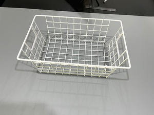 Paniers de rangement en fil métallique pour congélateur, style ferme, grands paniers organisateurs avec poignées pour le rangement et le bureau - Product Image 6