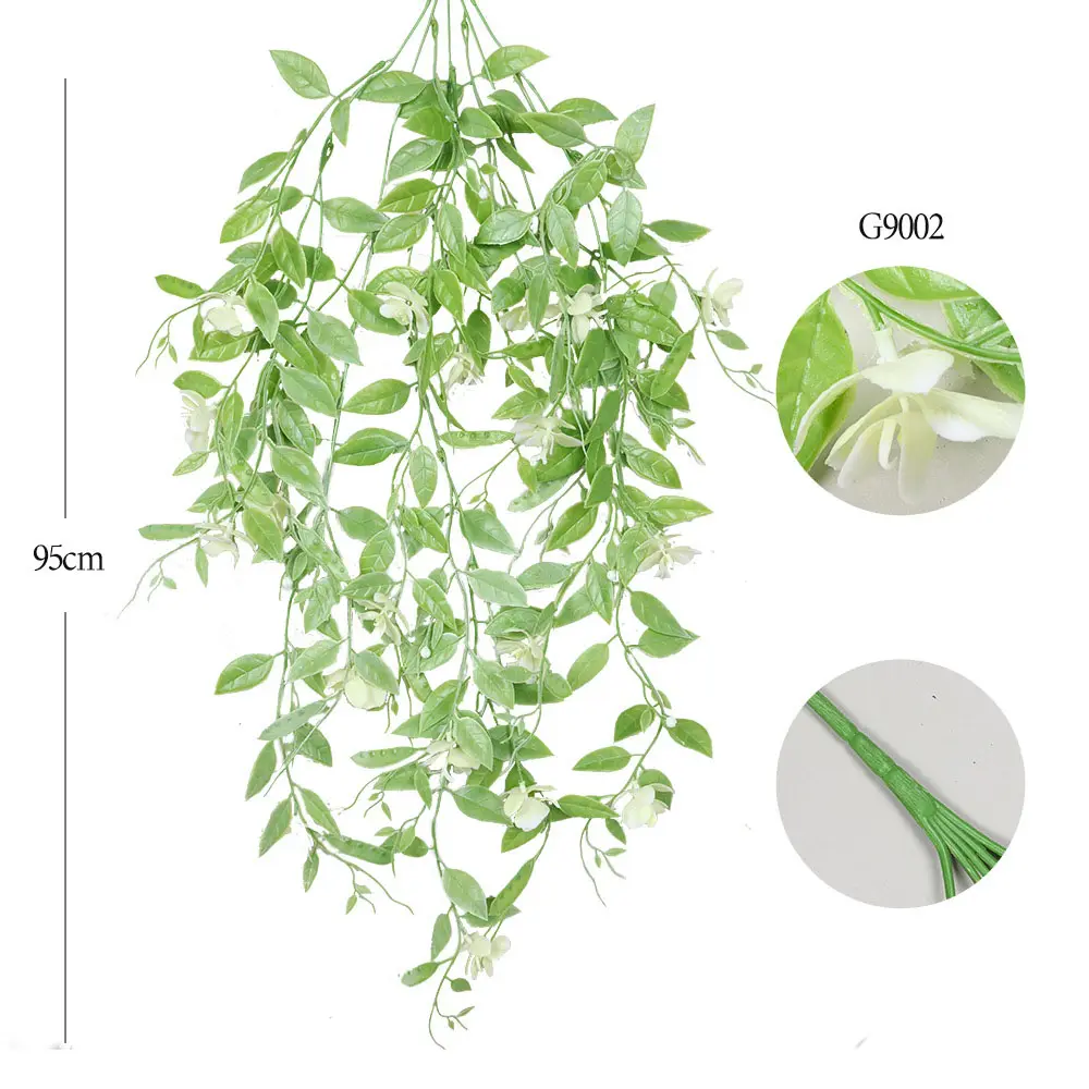 G9002 artificial Bean pod flower wall hanging Combination Floral Soft Decoration Vine Green Plant Simulation Flower Wall