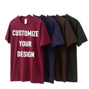 Cotton T-shirt Custom Print Graphic Logo T-shirt Designs Sublimation Camiseta Men's T-shirts 200g