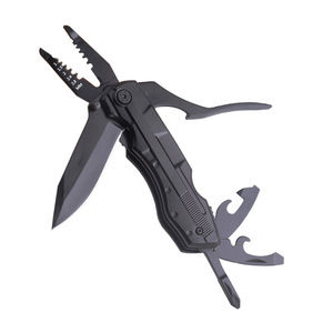 Outil multifonction pliable portable pour l'extérieur, pince à lame unique de poche avec lame de scie, lime et lame multi-usages incluses - Product Image 2