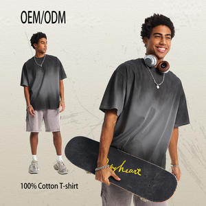 T-shirts pour hommes en coton 100% de haute qualité, t-shirts surdimensionnés, impression personnalisée de t-shirts - Product Image 2