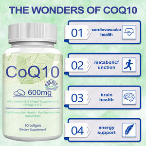 הסיטונאי 60 softgels 600mg coq10 ubiquinol תוספת משופרת עם ויטמין e & אומגה <span class=keywords><strong>3</strong></span> 6 9 נוגד חמצון טוב לבריאות - Product Image 3