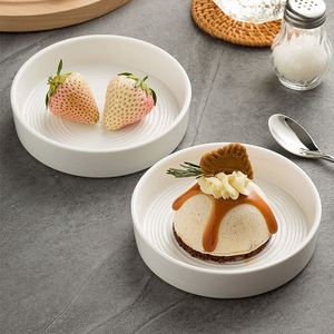 Nordic Style Light Luxury White <b>Ceramic</b> Fruit Dessert <b>Plate</b> Western Steak Pasta <b>Plate</b> Porcelain Dinner <b>Plates</b> for Restaurants - Product Image 2