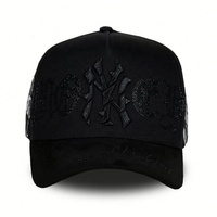 Gorras de Béisbol Personalizadas al por Mayor Rico Hats El Mago de 5 Paneles con Forro de Satén Negro y Logotipo Bordado Barbas Hats