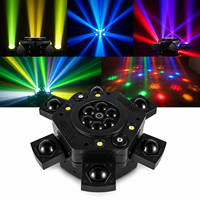 Nouvel arrivage : Mini projecteur LED à six bras, effet stroboscopique Little King Kong, éclairage de scène disco