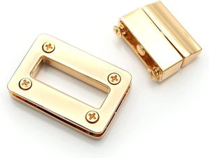 CRAFTMEMORE Pc Rectangle Twist Turn Locks <b>Purse</b> Bag Closure Clasp Leathercraft Accessory VT Gold - Product Image 3