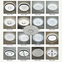 Plafonnier LED intelligent IP20 blanc contemporain, à commande par télécommande/application, dimmable, éco-responsable, angle de faisceau 120°