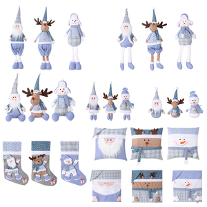 Retractable Modern Fabric Santa Claus Snowman <b>Reindeer</b> <b>Christmas</b> Ornaments LK Brand STY3173/3174/3175/3176/3177/3178 Table Top - Product Image 6
