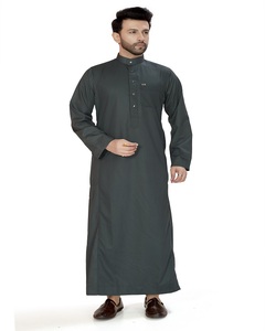 เสื้อคลุมอาหรับโพลีเอสเตอร์สำหรับส่งออกจากอินเดีย ระบายอากาศได้ดี เหมาะสำหรับฤดูร้อน แขนยาว สำหรับผู้ชาย ชุดมุสลิมแบบดั้งเดิม ราคาสุดคุ้ม - Product Image 3