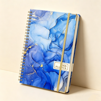 Cuaderno Espiral Personalizado Estético 2026 con Detalles en Dorado, Agenda Personalizada para la Escuela, Oficina y Uso Diario
