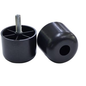 Pieds de canapé en plastique 50 mm, vis M6, réglables, noirs, design minimaliste, installation facile - Product Image 4