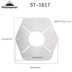 CAMPINGMOON Pannello Isolante per Fornello da Campeggio 17*16cm, Scudo Termico in Metallo per Fornello da Campeggio, Accessorio per Griglia Resistente - Product Image 2