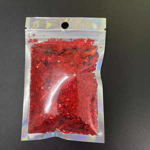 Venta al por mayor de tamaño personalizado PET 10 g/bolsas holográfico grueso brillo en polvo pigmento para decoración de uñas y manualidades - Product Image 6