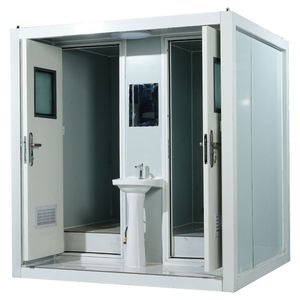 Toilettes mobiles à double porte démontables, installation facile, en panneaux sandwich, pour camping, construction et événements - Product Image 2