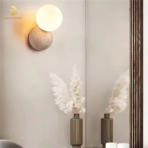 现代简约黄色洞穴石壁灯瓦比-萨比复古背景发光二极管壁灯北欧卧室走廊或床边 - Product Image 5