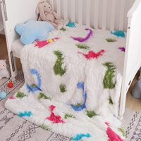 Plaid en fausse fourrure moelleuse blanche, technique de tricotage solide, taille king, chaud, pour chambre à coucher, école maternelle, maison