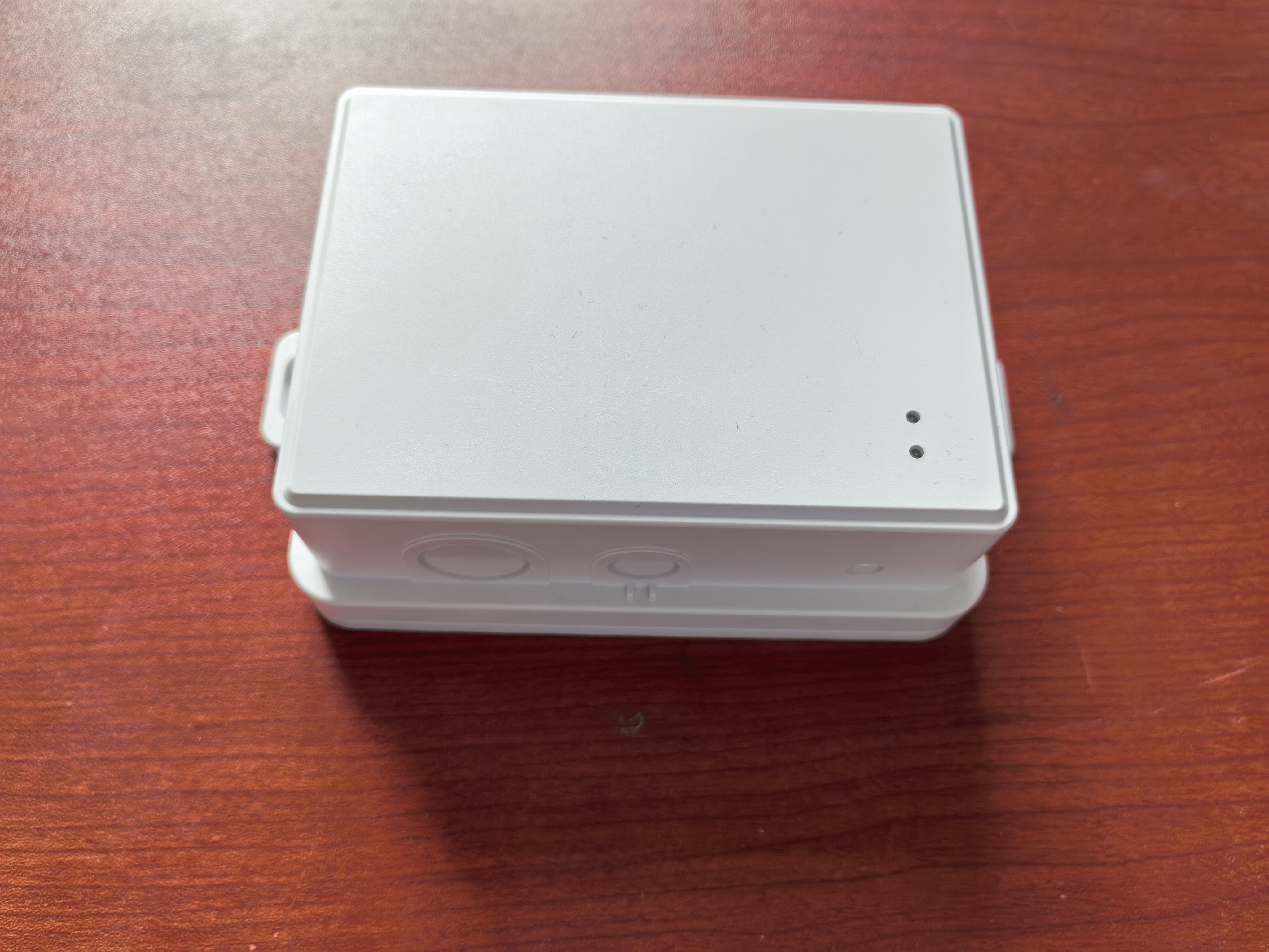 in wall electrical junction box with white cover