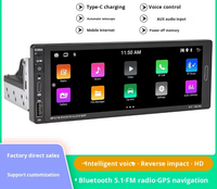 Lecteur Android pour voiture, mono-cœur, CarPlay sans fil, MP5 pour radio mains libres avec écran capacitif